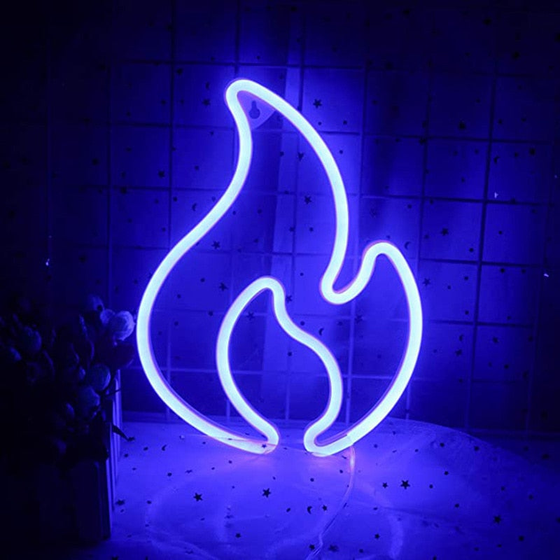 Fire Flame Neon Sign LED Light